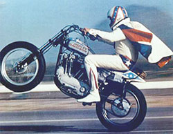 Evel Knievel op een Harley Davidson en angst overwinnen...